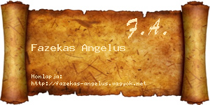 Fazekas Angelus névjegykártya