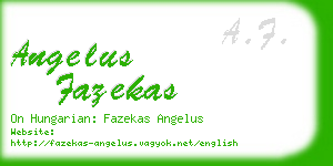 angelus fazekas business card
